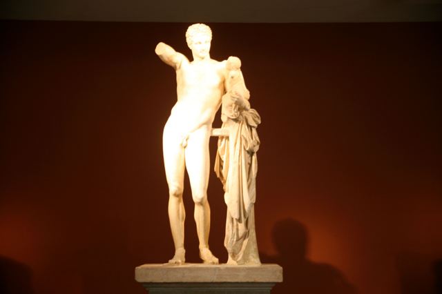 Ancient Olympia Museum - Marble statue of Hermes of Praxiteles
